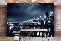 Флизелиновые фотообои 312x219 см Темный город ночью (12999VEXXL) +клей