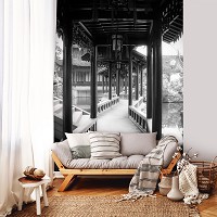 Флизелиновые фото обои архитектура 184x254 см Путь в сад (13000V4A)+клей