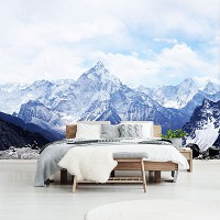 Флизелиновые фотообои 3д 368 x 254 см Природа - Снежная гора (13001V8)+клей