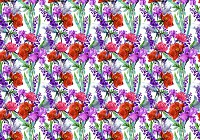 Флізелінові фотошпалери 416x254 см Яскравий квітковий принт (13017VEXXXL) +клей - вид 1 мініатюра