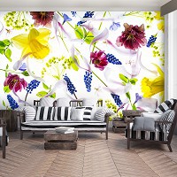 Флизелиновые фотообои на кухню 3D 416 x 254 см Весенние цветы (13019VEXXXL)+клей