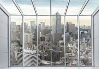 Флізелінові фотошпалери з містами на стіну 3D Нью-Йорк - Вид з вікна (13021V)+клей - вид 1 мініатюра