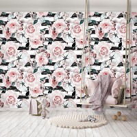 Флизелиновые фотообои в интерьере 416 x 254 см Романтика Цветы - Светлые пастельные розы (13030VEXXXL)+клей