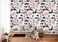 Флизелиновые фотообои 416 x 290 см Романтика Цветы - Светлые пастельные розы (13030VEXXXXL)+клей