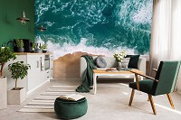 Флизелиновые фотообои море 416 x 290 см Вид на морской пляж сверху (13033VEXXXXL)+клей