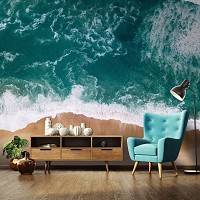 Флизелиновые фотообои Вид на морской пляж сверху (13033V)+клей - вид 9 миниатюра