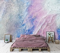 Флизелиновые фотообои мрамор 368x254 см Абстрактная имитация камня Пастельные тона (13046V8) +клей
