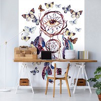 Флизелиновые фото обои перья 184x254 см Ловец снов (13066V4A)+клей