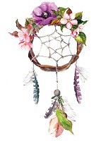 Флизелиновые фотообои перья 184x254 см Ловец снов (13067V4A)+клей - вид 1 миниатюра