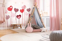 Флизелиновые фотообои 312x219 см Красные сердечки (13118VEXXL) +клей