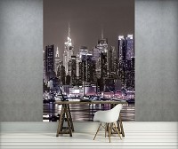 Темный город флизелиновые фотообои 206x275 см Нью-Йорк в сепии (1311VEA) +клей