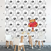 Флизелиновые фото обои 206 x 275 см Детские - Плюшевые мишки тедди (13121VEA)+клей