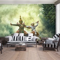 3D Фотообои флизелиновые 416 x 254 см Разное - Восточные воины в бою (13148VEXXXL)