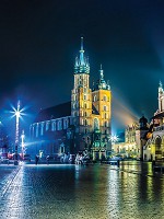 Флизелиновые фотообои 3D 206x275 см Городской горизонт Кракова (1314VEA)+клей - вид 1 миниатюра