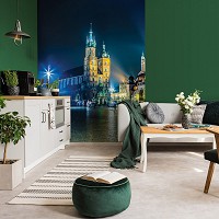 Флизелиновые фотообои 3D 206x275 см Городской горизонт Кракова (1314VEA)+клей