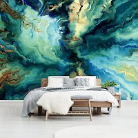 Флизелиновые фотообои абстракция в интерьере 416 x 254 см Разноцветный водоворот (13174VEXXXL)+клей