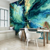 Флизелиновые фотообои абстракция 312 x 219 см Разноцветный водоворот (13174VEXXL)+клей