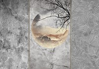 Флизелиновые фотообои в коридор Бетон Природа - Отражение гор в луне (13182V)+клей - вид 1 миниатюра