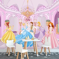 Флизелиновые фото обои 368 x 254 см Для девочек - Принцессы на балу (13237V8)+клей