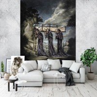 Флизелиновые фотообои 206 x 275 см Погребальный обряд скелетов (13258VEA)+клей