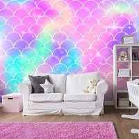 Флизелиновые фотообои на всю стену 460x300 см Яркий детский узор (13292V12) +клей