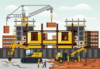 Флізелінові дитячі фотошпалери 416x254 см Будівельний майданчик для хлопчика (13293VEXXXL) +клей - вид 1 мініатюра