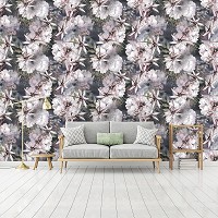 Флизелиновые фотообои 312x219 см Повторяющийся узор из больших цветов (13295VEXXL) +клей