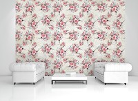 Флизелиновые фотообои 368x254 см Цветочный принт на светлом фоне (13297V8) +клей