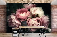 Флизелиновые фотообои красивые 3D Букет прекрасных цветов (13298V)+клей