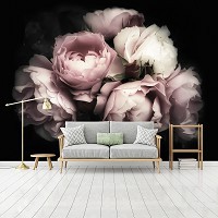 Готовые флизелиновые фотообои 3D 368 x 254 см Букет прекрасных цветов пастельные цвета (13299V8)+клей