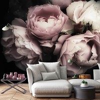 Флизелиновые фотообои для кухни 3D 416 x 290 см Букет прекрасных цветов пастельные цвета (13299VEXXXXL)+клей