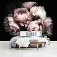 Флизелиновые фото обои пастельные цвета 254 x 184 см 3D Букет прекрасных цветов (13299V4)+клей