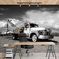3D Флізелінові фотошпалери з авто 254 x 184 см Транспорт - Стара самотня машина (13313V4)+клей - вид 6 мініатюра