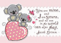 Флизелиновые фотообои Для Детей Для Девочек Животные Мишки Сердце (13326V)+клей - вид 1 миниатюра