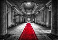 Флізелінові фотошпалери замок 3D Архітектура - Червона доріжка в особняку (13331V)+клей - вид 1 мініатюра