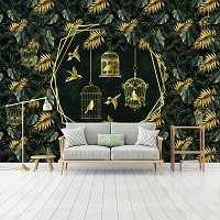 Флизелиновые фото обои природа 254x184 см Птицы в клетках (13338V4)+клей