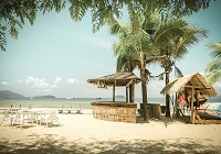 Флизелиновые фотообои 3D 416 x 254 см Море - Бар на пляже (13342VEXXXL)+клей - вид 1 миниатюра