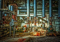 Флізелінові вінтажні фотошпалери 254x184 см Історична - Стара фабрика (13363V4)+клей - вид 1 мініатюра