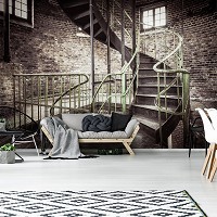 3D Флизелиновые фотообои город в рулоне 312x219 см Архитектурные сооружения - Спиральная Лестница (13364VEXXL)+клей