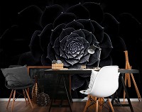 Флизелиновые фотообои 312x219 см Черный цветок (13483VEXXL) +клей