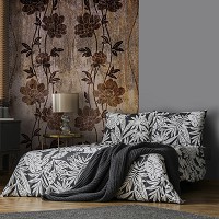 Флизелиновые фото обои 206x275 см Коричневые цветы (13486VEA)+клей