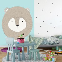 Фотообои флизелиновые 206x275 см Львенок для детей (13494VEA)+клей