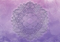 Повторюваний візерунок на флізелінових фото шпалерах 368x280 см Фіолетова мандала (13506V10) +клей - вид 1 мініатюра