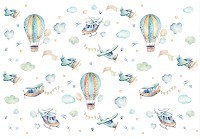 Флизелиновые фотообои 416 x 254 см Детские для мальчиков - Самолеты вертолеты и воздушные шары (13511VEXXXL)+клей - вид 1 миниатюра
