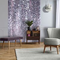 Флизелиновые фотообои растения 184x254 см Цветы Глицинии (13520V4A)+клей