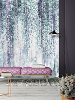 Флизелиновые фото обои 206x275 см Цветы Глицинии (13521VEA)+клей