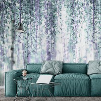 Флизелиновые фотообои 416x254 см Цветы Глицинии на светлом фоне (13521VEXXXL) +клей