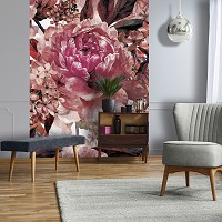 Флизелиновые фото обои 206x275 см Красивые красные цветы (13529VEA)+клей - вид 5 миниатюра
