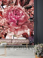 Флизелиновые фото обои любовь 184x254 см Красивые красные цветы (13529V4A)+клей