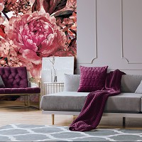 Флизелиновые фото обои 206x275 см Красивые красные цветы (13529VEA)+клей - вид 7 миниатюра